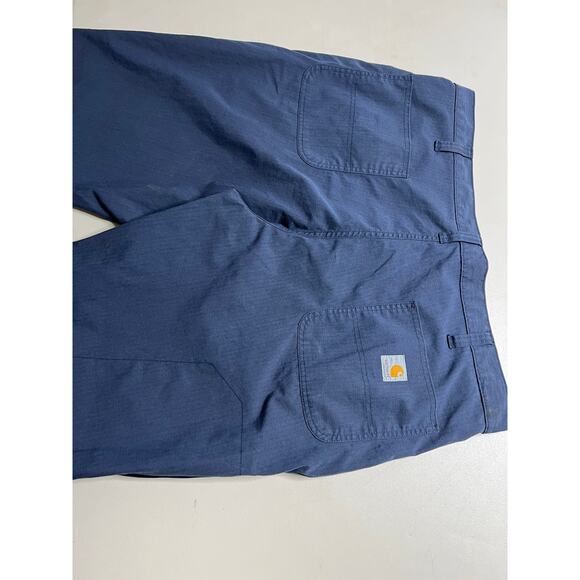 Carhartt Relaxed Fit Canvas Blue Men 40x32 Work Pants Y2K utility outdoors - Picture 5 of 9